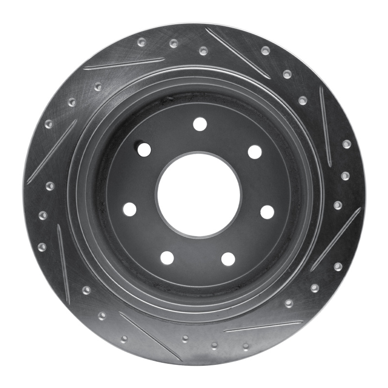 Ford F-250 Brake Rotor (1) - Rear Left - R1 Concepts - Drilled & Slotted - Silver - `97-`04